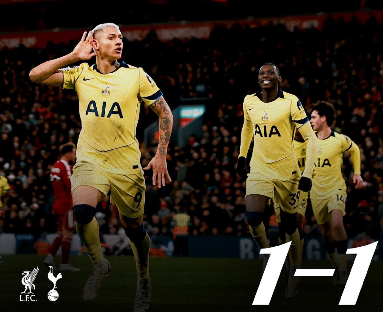 华体会官网-利物浦1比1热刺送温暖,萨拉赫替补出战,里沙利松艳压对手核心